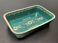 Auflaufform rechteckig Keramik grün floral France SB REG 140-3