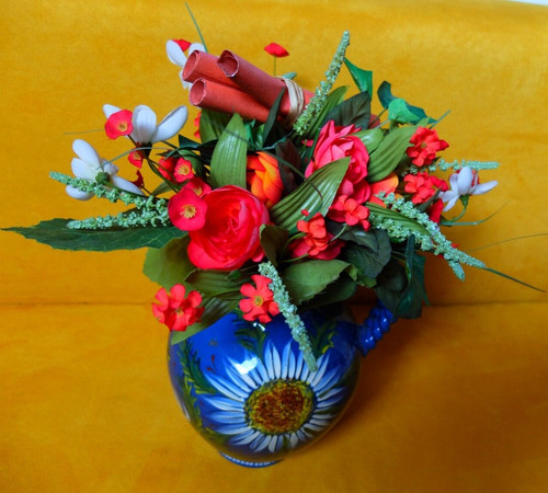 Künstlicher blumenstrauß - künstlicher,