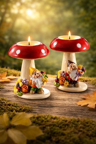 Teelichthalter 2er set - teelichthalter, pilz