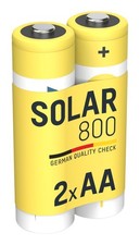 ANSMANN Akku AA Mignon 800 mAh 1,2V NiMH für Solarlampe 2 Stück, wiederaufladbar