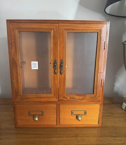 Holz vitrine glastüren - holz,