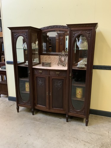 Antik vitrine buffet - -,