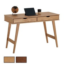 Schreibtisch Bürotisch Holz mit 2 Schubladen PC-Tisch