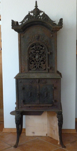 Alter ofen gußeisen antik - alter,