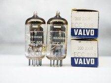 matched pair ECC808 Siemens Label Valvo HiFi Tubes NOS testet RoeV-10
