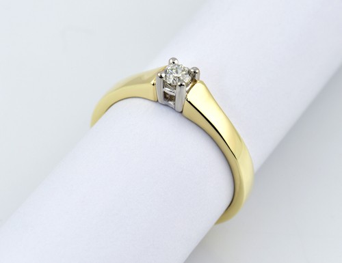 Diamant solitär ring 585 000 - solitär,