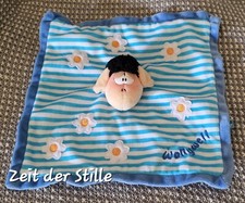 DIDDL Schmusetuch Schaf WOLLYWELL blau weiß gestreift Blumen