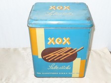 Blechdose Behälter XOX Salzsticks Biskuitfabrik GMBH Kleve /RHLD!