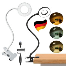 LED Leselampe Klemmleuchte Bettlampe Schreibtischleuchte Dimmbar Flexibel USB