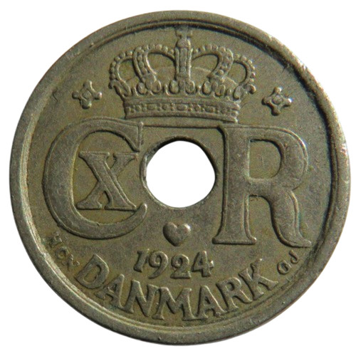 Münze dänemark öre 1924 - 25,