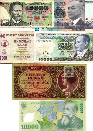 Banknoten mit 10000er werten - werten, 6