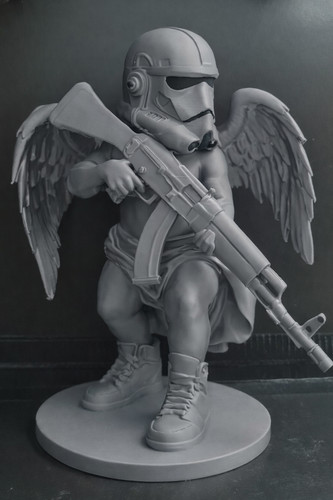 Enge figur skulptur - enge, skulptur-