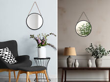 Exklusive Wandspiegel im Wohnzimmer mit Metallrahmen schwarz für über Sideboard