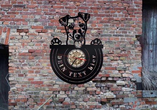 Jack russel wanduhr holz - jack,