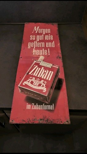 Altes werbeschild zuban - altes,