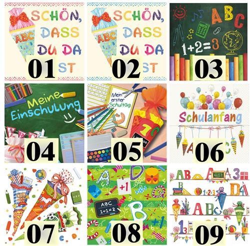 Servietten schulanfang - servietten,