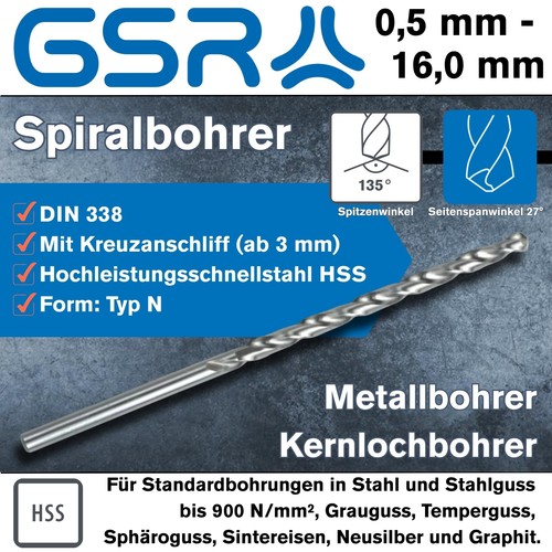 Gsr spiralbohrer - gsr,