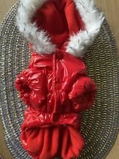 Kleine Hunde Welpen Winteranzug Mantel mit Kapuze XS neu