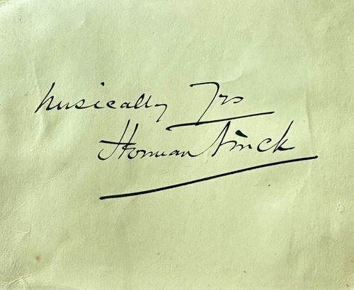 Herman finck 1872 1939 - /, /
