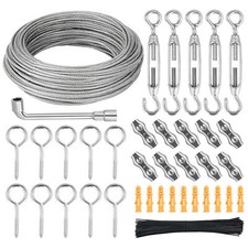 30m Edelstahl Drahtseil Set