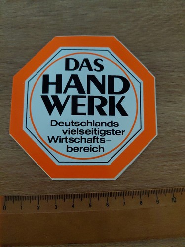 Werbe aufkleber das handwerk - das,