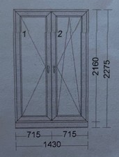 2-teiliges Balkontür-Element (neu, OVP) – Rechnung vorhanden