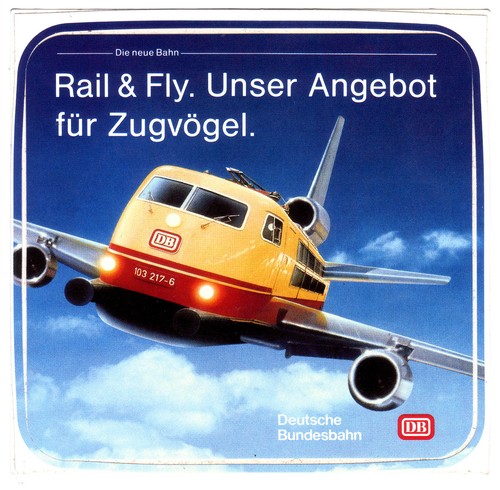 Alter aufkleber rail - db,