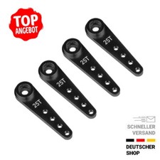 ✅ 4 x Alu Servohorn Servohebel 37 mm schwarz CNC 25T für Futaba,Align,Savöx,KST