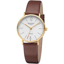 Regent Damen Armbanduhr Titan Lederarmband braun F1320 - 3238.92.11 UVP 99,00