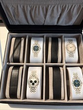 Uhrenbox Uhrenkasten 8 Uhren Uhren-Schmuckkasten Uhrenschatulle Uhrenkiste Samt