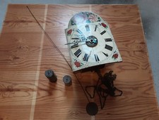 Sehr alte Pendel Uhr mit Schlagwerk defekt für BastlerMit Gewichten wie...