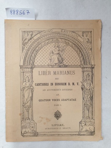 Liber marianus seu cantiones - liber,