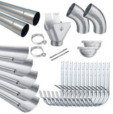 10m Dachrinne, Dachrinnen Set Komplettset 8tlg/250 7tlg./280 6tlg./333