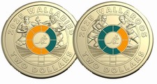 **NEW**AUSTRALIA_2 x 2 Dollars 2025_Rugby_Wallaroos & Wallabies_lose_unc
