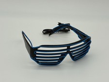 Led shutter partybrille blau - shutter,