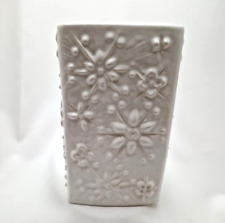 Vase Keramik retro Scheurich 263 -21 Kosmos Blumenvase Vintage Winter weiß 21cm