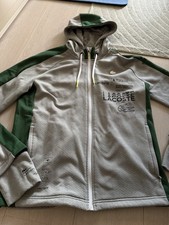 Lacoste Trainingsjacke Größe L grün grau atmungsaktiv 