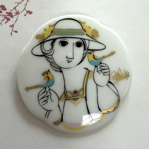 Rosenthal porzellan brosche - rosenthal,