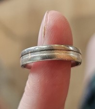 Ring, Silber 925, Palladium 1/3, Vom Goldschmied geschmiedet