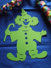 Fensterbild Tonkarton Clown