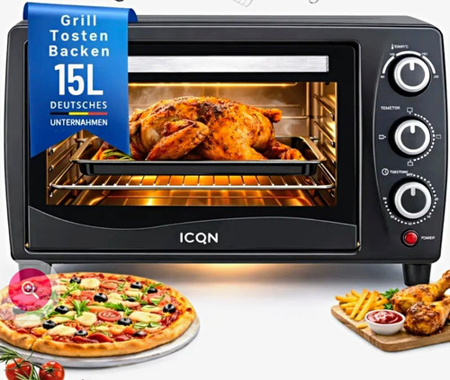 Icqn mini backofen 15l - 15l, 1200w