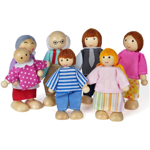 Holz puppenfamilie spielset - holz,