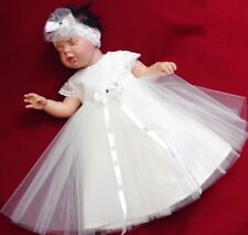 Taufkleid mit Stirnband Spitze