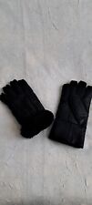 Handgefertigte Herren Winter Lammfell - Lederhandschuhe L - XL, schwarz