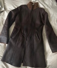 Lammfellmantel dunkelbraun