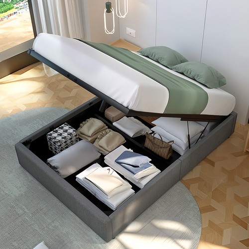 Grau polsterbett doppelbett - polsterbett,