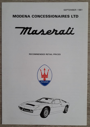Maserati range preisliste - range,