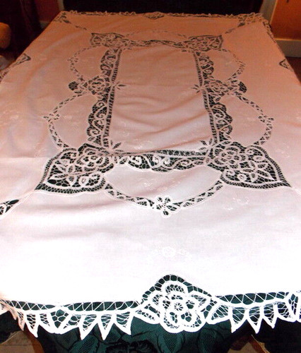Handbestickte tischdecke - handbestickte,