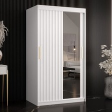 Kleiderschrank Riflo Wave 2 100 Garderobe Sideboard mit Spiegel Wohnzimmer