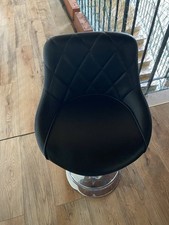 4 Barhocker Schwarz Kunstleder Tresenhocker Barstuhl  Höhenverstellbar